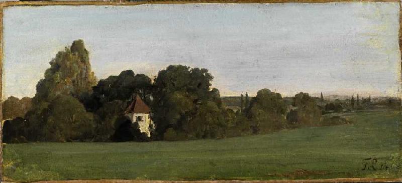 Landschaft mit Kapelle à Franz von Lenbach