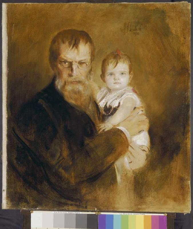 auto-portrait avec la fille à Franz von Lenbach