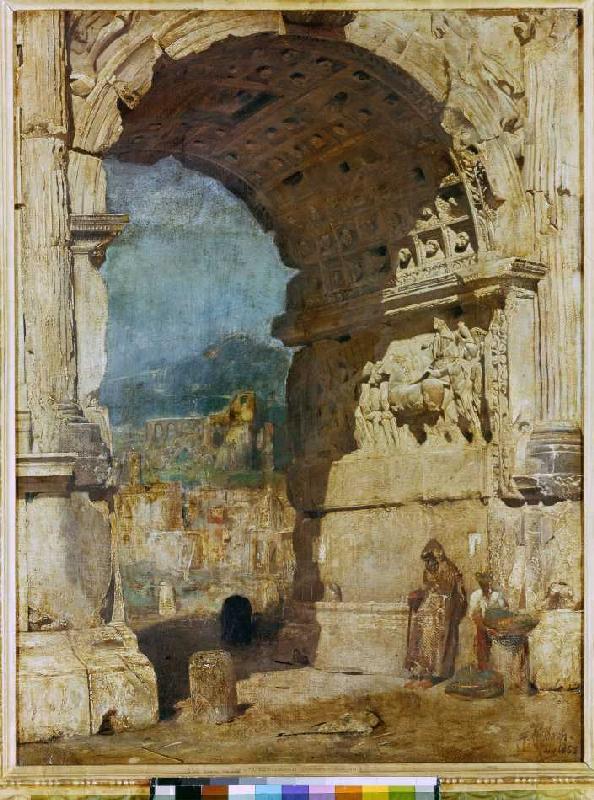 l'arche de Titus à Rome. à Franz von Lenbach