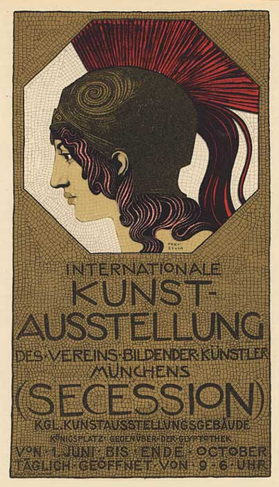 Affiche pour l'exposition d'oeuvres d'art de l'association artistes en formation, environ en 1998 à Franz von Stuck