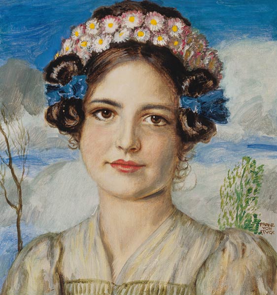 portrait de la fille Mary. à Franz von Stuck