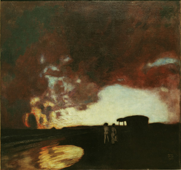 Stuck / Sunset at the sea / 1900 à Franz von Stuck