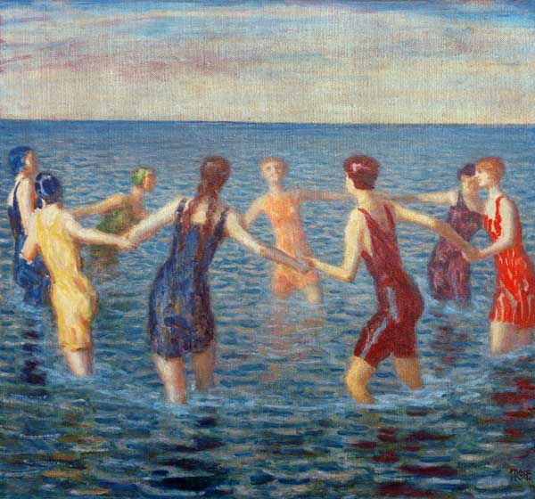 F.v.Stuck / Women Bathing / c.1920. à Franz von Stuck