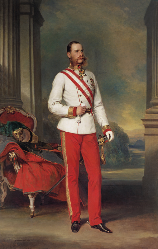 Franz Joseph I, Emperor of Austria (1830-1916) wearing the dress uniform of an Austrian Field Marsha à Franz Xaver Winterhalter