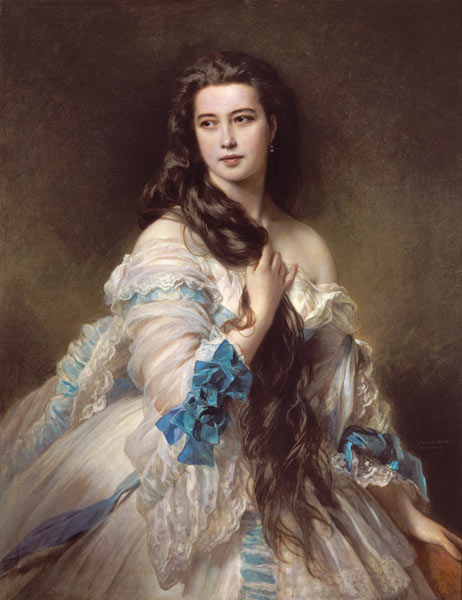 Portrait de Madame Rimsky-Korsakov (1833-78) née Varvara Dmitrievna Mergassov à Franz Xaver Winterhalter