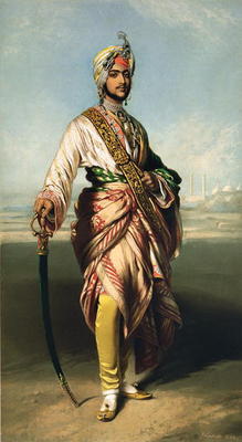 Duleep Singh, Maharajah of Lahore (1838-93), 1854 lithographed by R.J. Lane (lithograph) à Franz Xaver Winterhalter