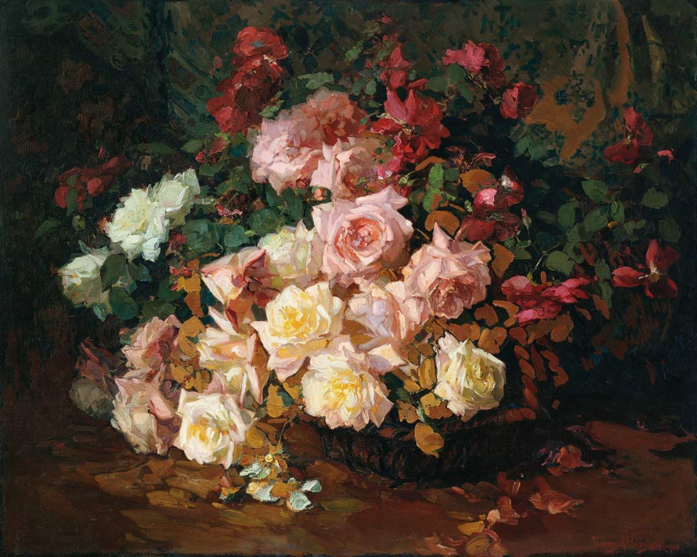 Ein Rosenstrauß à Franz Albert Bischoff