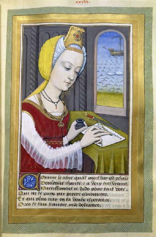Le Dido écrit à Aeneas (des Robinet Testard Louise de Savoie) à französisch Handschrift