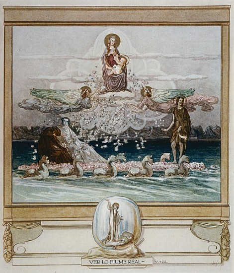 Illustration from Dante''s ''Divine Comedy'', Purgatory, Canto V: 122 à Franz von (Choisy Le Conin) Bayros