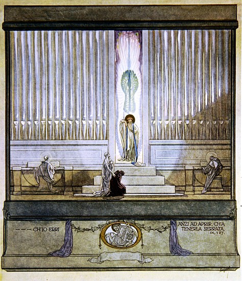 Illustration from Dante''s ''Divine Comedy'', Purgatory, Canto IX: 127 à Franz von (Choisy Le Conin) Bayros