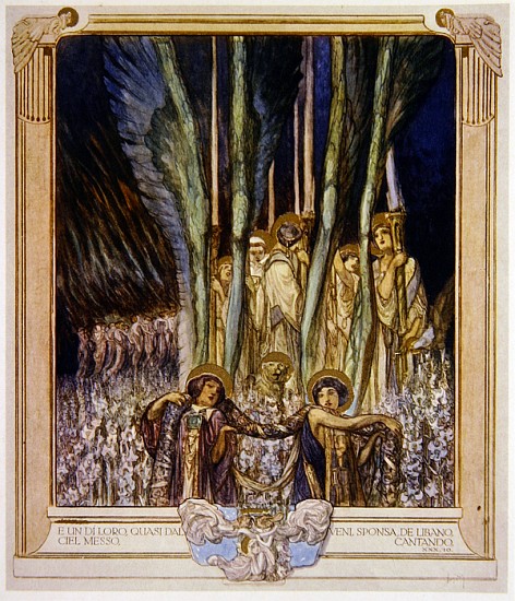 Illustration from Dante''s ''Divine Comedy'', Purgatory, Canto XXX: 10 à Franz von (Choisy Le Conin) Bayros