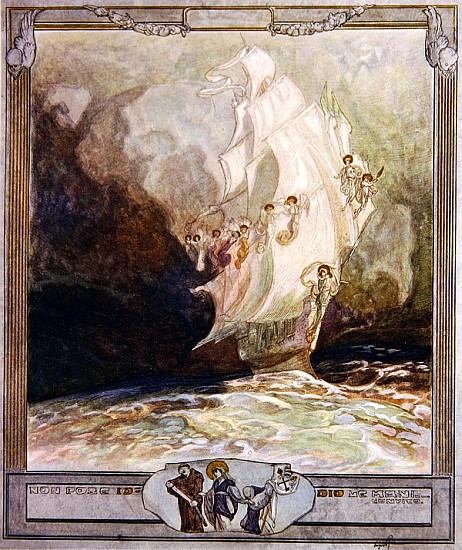 Illustration from Dante''s ''Divine Comedy'', Paradise, Canto XXVII à Franz von (Choisy Le Conin) Bayros
