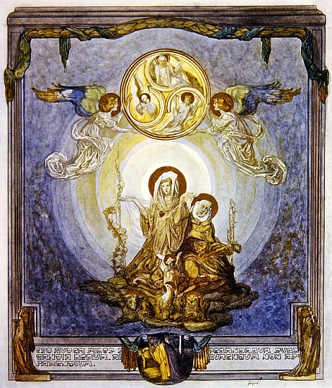 Illustration from Dante''s ''Divine Comedy'', Paradise, Canto XXIV à Franz von (Choisy Le Conin) Bayros