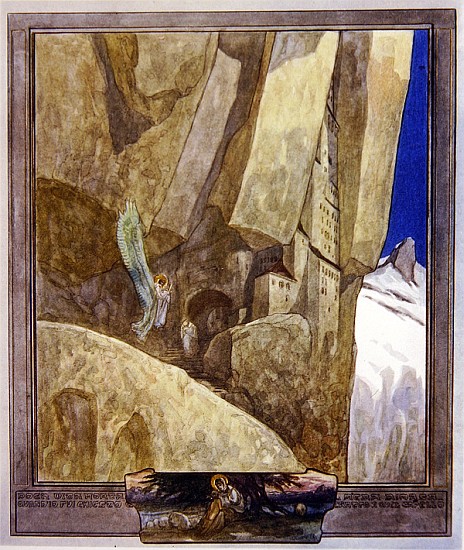 Illustration from Dante''s ''Divine Comedy'', Paradise, Canto XXI à Franz von (Choisy Le Conin) Bayros