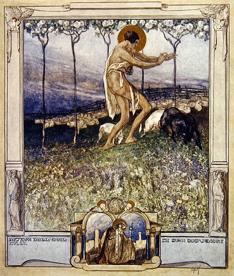 Illustration from Dante''s ''Divine Comedy'', Paradise, Canto XVI à Franz von (Choisy Le Conin) Bayros