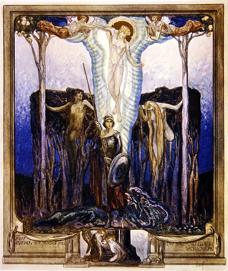 Illustration from Dante''s ''Divine Comedy'', Paradise, Canto VII à Franz von (Choisy Le Conin) Bayros
