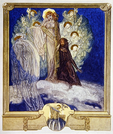 Illustration from Dante''s ''Divine Comedy'', Purgatory, Canto XXX à Franz von (Choisy Le Conin) Bayros