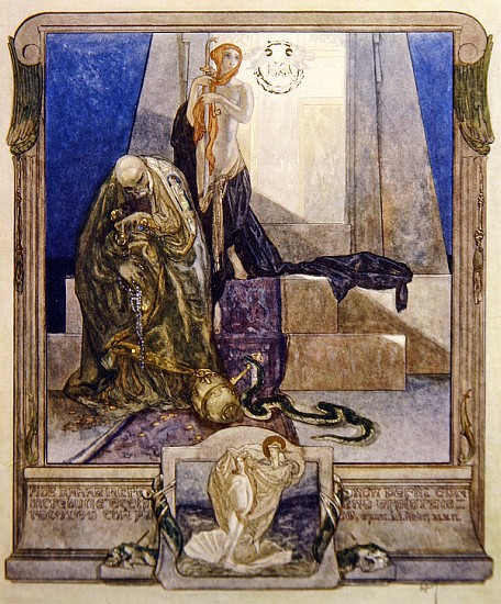 Illustration from Dante''s ''Divine Comedy'', Paradise, Canto IX à Franz von (Choisy Le Conin) Bayros