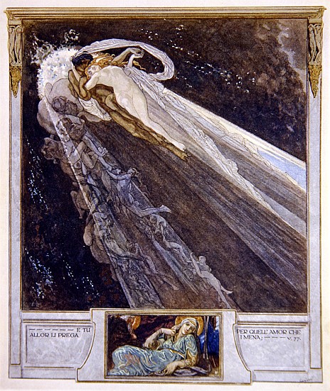 Illustration from Dante''s ''Divine Comedy'', Inferno, Canto V. 77 à Franz von (Choisy Le Conin) Bayros