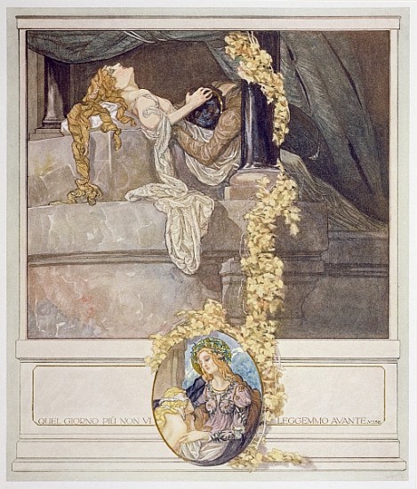 Illustration from Dante''s ''Divine Comedy'', Inferno, Canto V à Franz von (Choisy Le Conin) Bayros