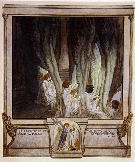 Illustration from Dante''s ''Divine Comedy'', Purgatory, Canto XXI: 62 à Franz von (Choisy Le Conin) Bayros