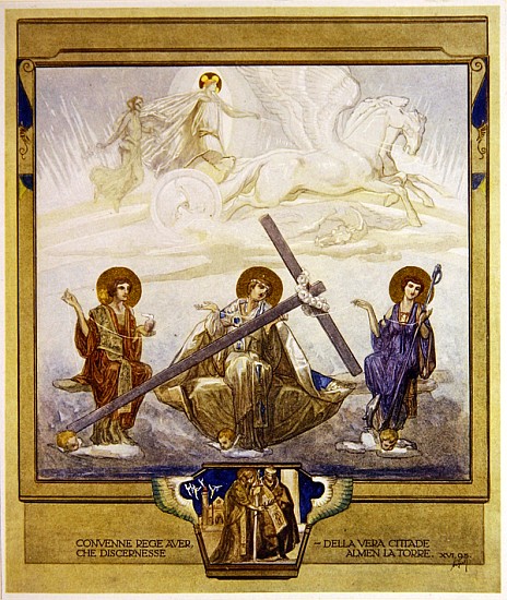 Illustration from Dante''s ''Divine Comedy'', Purgatory, Canto XVI: 95 à Franz von (Choisy Le Conin) Bayros