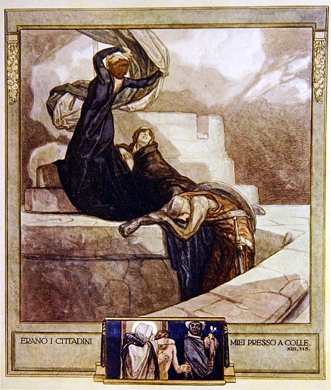 Illustration from Dante''s ''Divine Comedy'', Purgatory, Canto XIII: 115 à Franz von (Choisy Le Conin) Bayros