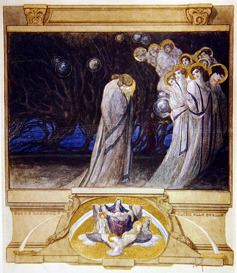 Illustration from Dante''s ''Divine Comedy'', Purgatory, Canto XXXIII à Franz von (Choisy Le Conin) Bayros