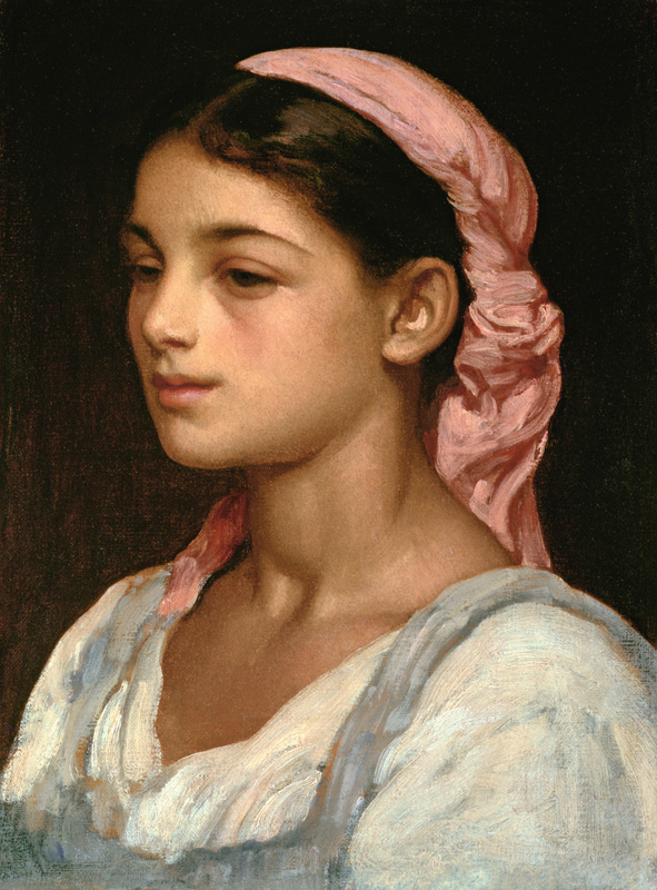 Head of an Italian Girl à Frederic Leighton