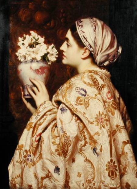 A Noble Lady of Venice à Frederic Leighton