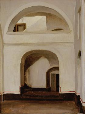 Entrance to a House in Capri, 1859 (oil on canvas)