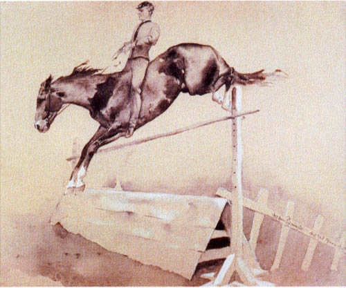 Saut (soldat à le cheval) à Frederic Remington