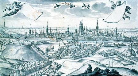Panorama of Gdansk à Frederich Wener