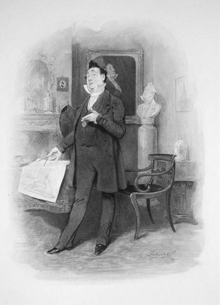 Mr Pecksniff, from 'Charles Dickens: A Gossip about his Life', by Thomas Archer à Frederick Barnard