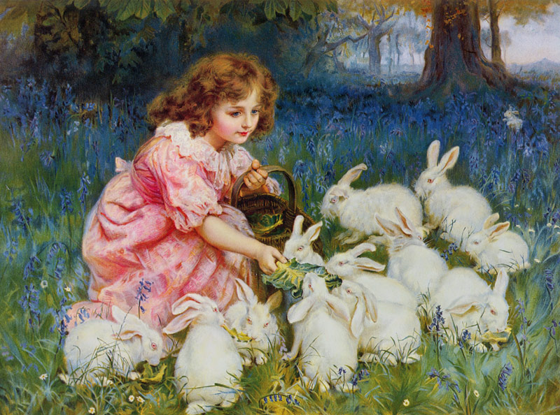 Feeding the Rabbits à Frederick Morgan