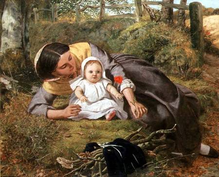 Mother and Child with a poppy à Frederick Richard Pickersgill