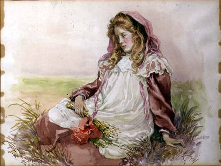 Girl with Poppies à Frederick S. Lewis