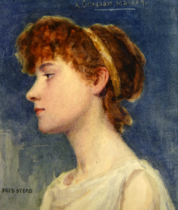 A Grecian Maiden, c.1890 (w/c on paper)  à Frederick Stead