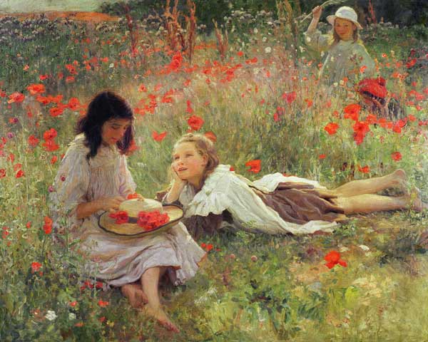 Poppies, c.1909  à Frederick Stead