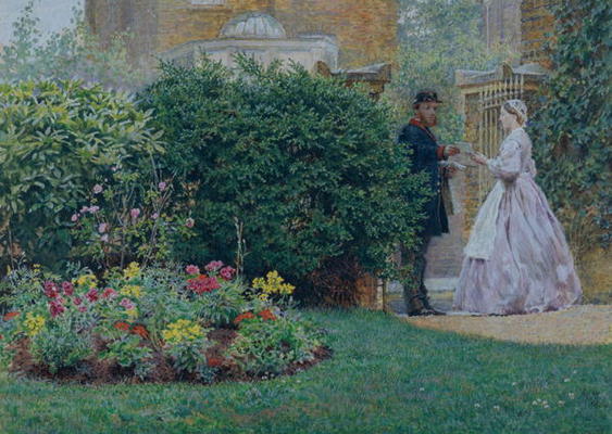 My Front Garden, 1864 (w/c & gouache on paper) à Frederick Walker