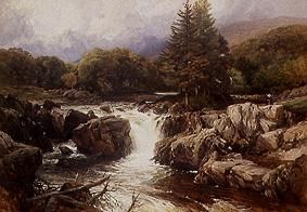 paysage de montagne avec le torrent. à Frederick William Hulme