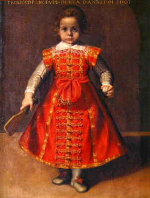 Federico Ubaldo della Rovere aged 2, 1607 (oil on canvas) à Frederico (Fiori) Barocci