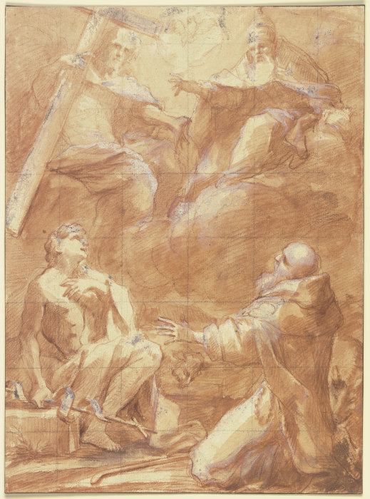 Johannes der Täufer und der Heilige Antonius erblicken Gottvater à Frederico (Fiori) Barocci