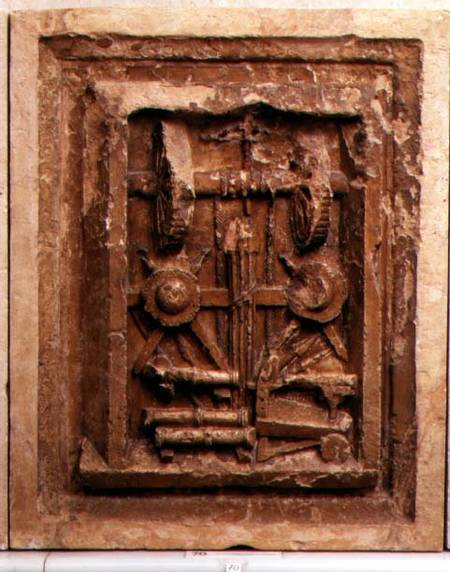 Plaque depicting a winch à Frederico (Fiori) Barocci