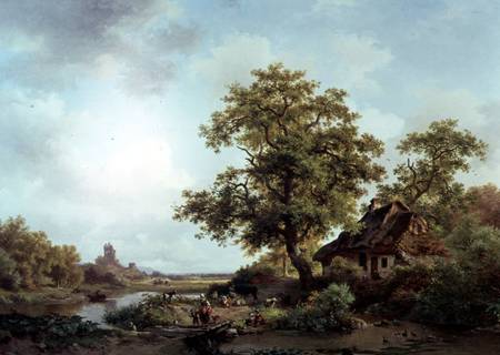 A Wooded Landscape à Frederik Marianus Kruseman