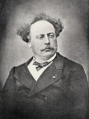Alexandre Dumas Fils (1824-95) (b/w photo) à Photographe français (19ème siècle)