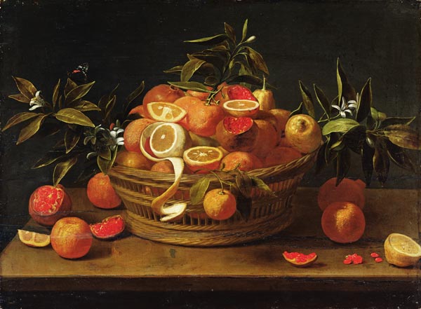 Still life with lemon, orange and pomegranate à École française