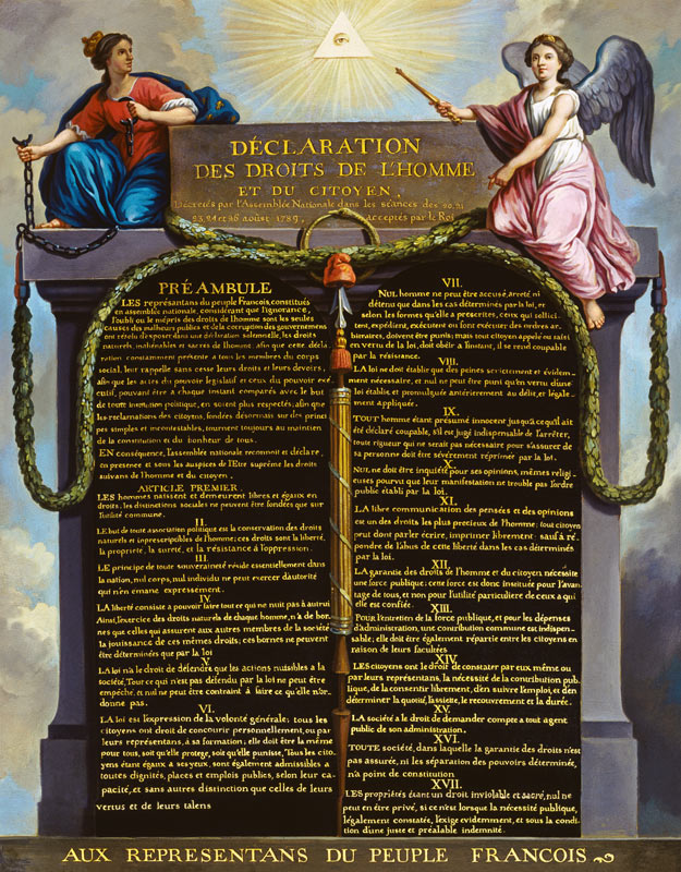 Declaration of the Rights of Man and Citizen à École française