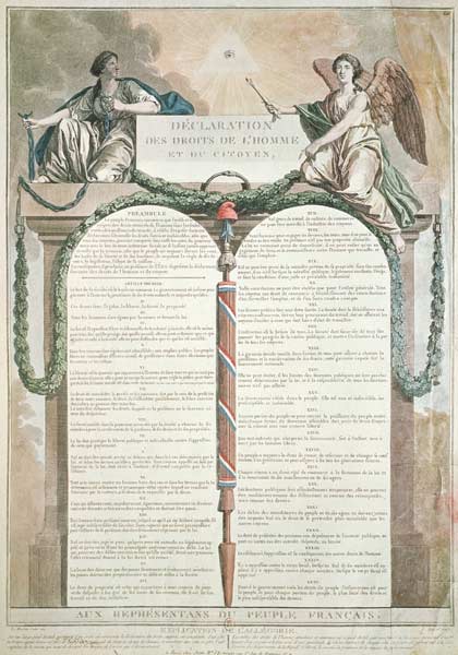 Declaration of the Rights of Man, 10th August à École française