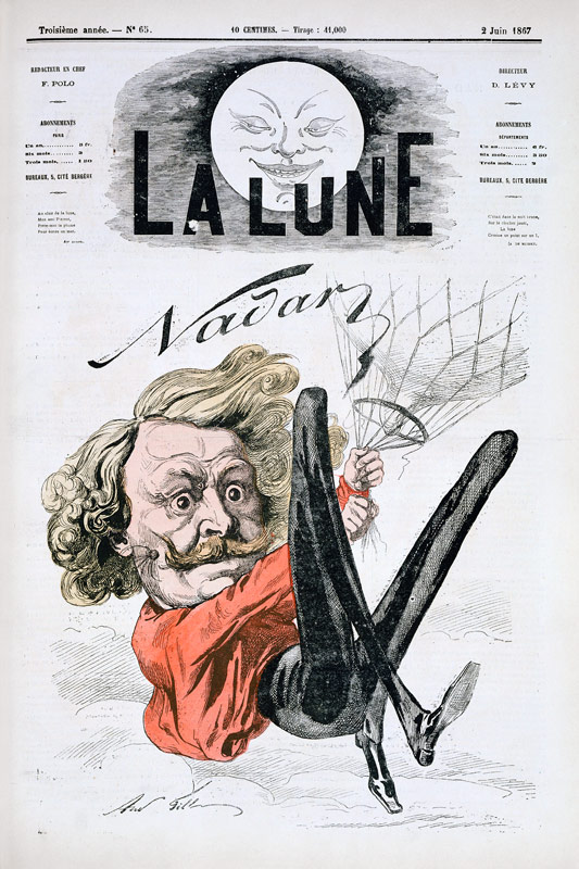 Nadar (1820-1910) title page of 'La Lune' à École française